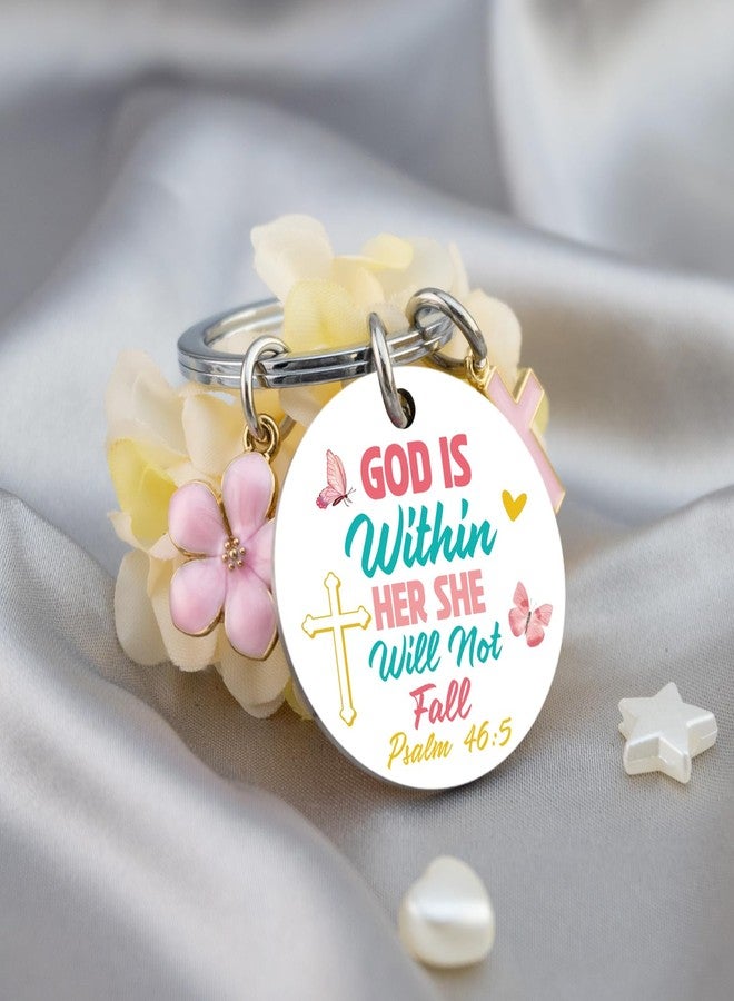 MOEXUKO Christian Keychain Biblical Gifts for Women Stocking Stuffers Religious Gifts for Women Catholic Gift for Friends Sister Daughter Birthday Christmas Easter Gift Spiritual Faith Based Baptism Keyring - Image 4